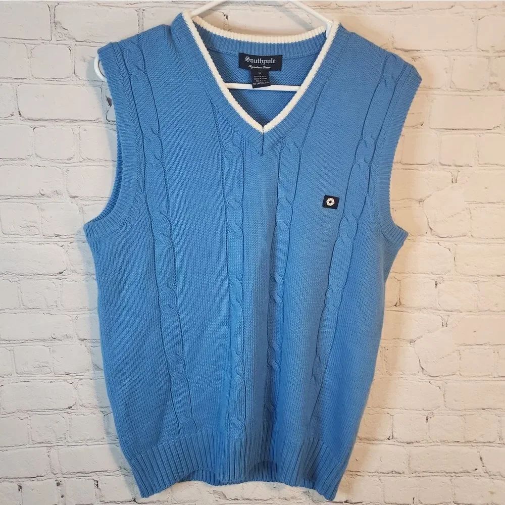 Men's South Pole Signature Series sweater vest, size Medium